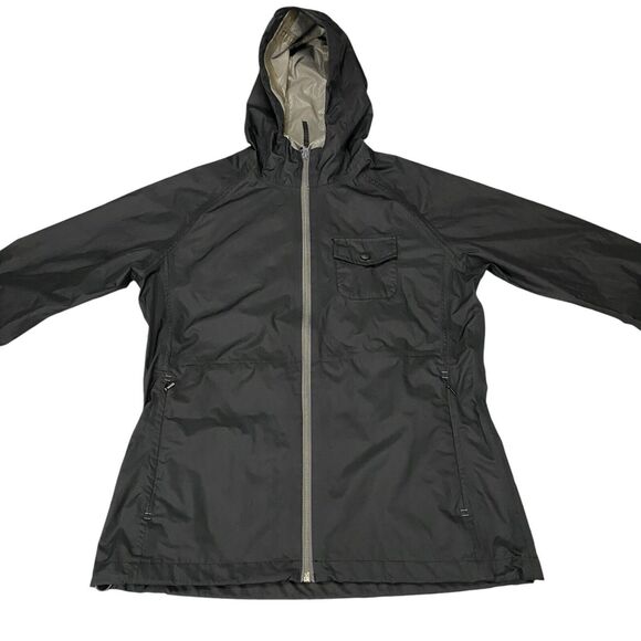 Woolrich Jacket Windbreaker Full Zip Rain Coat Hooded Women’s Small Black - Picture 14 of 16